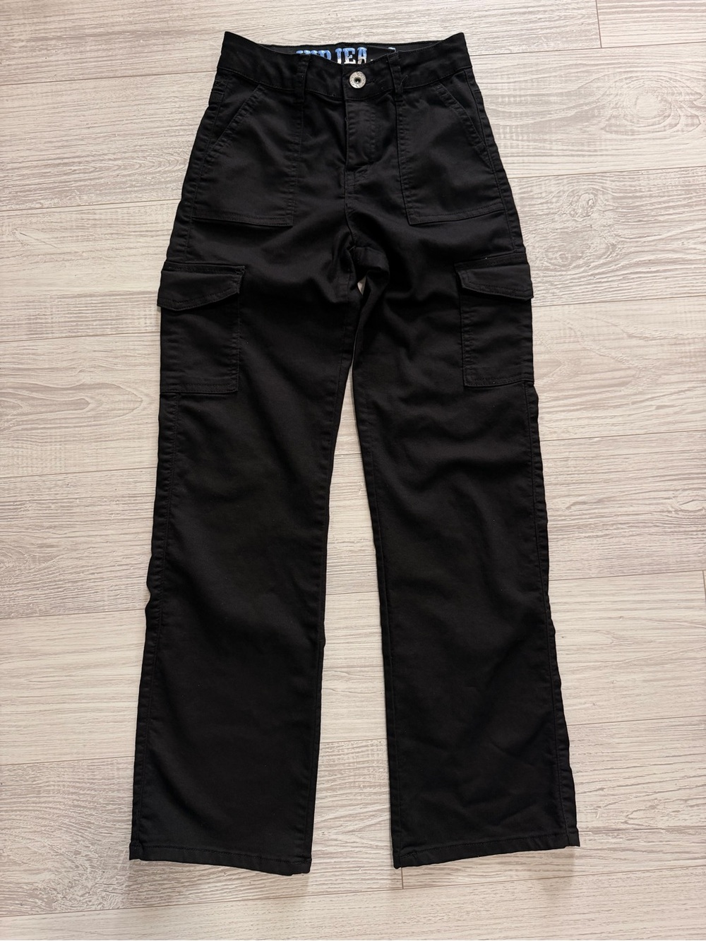 VIP Black Wide Leg Cargo Jeans for Women